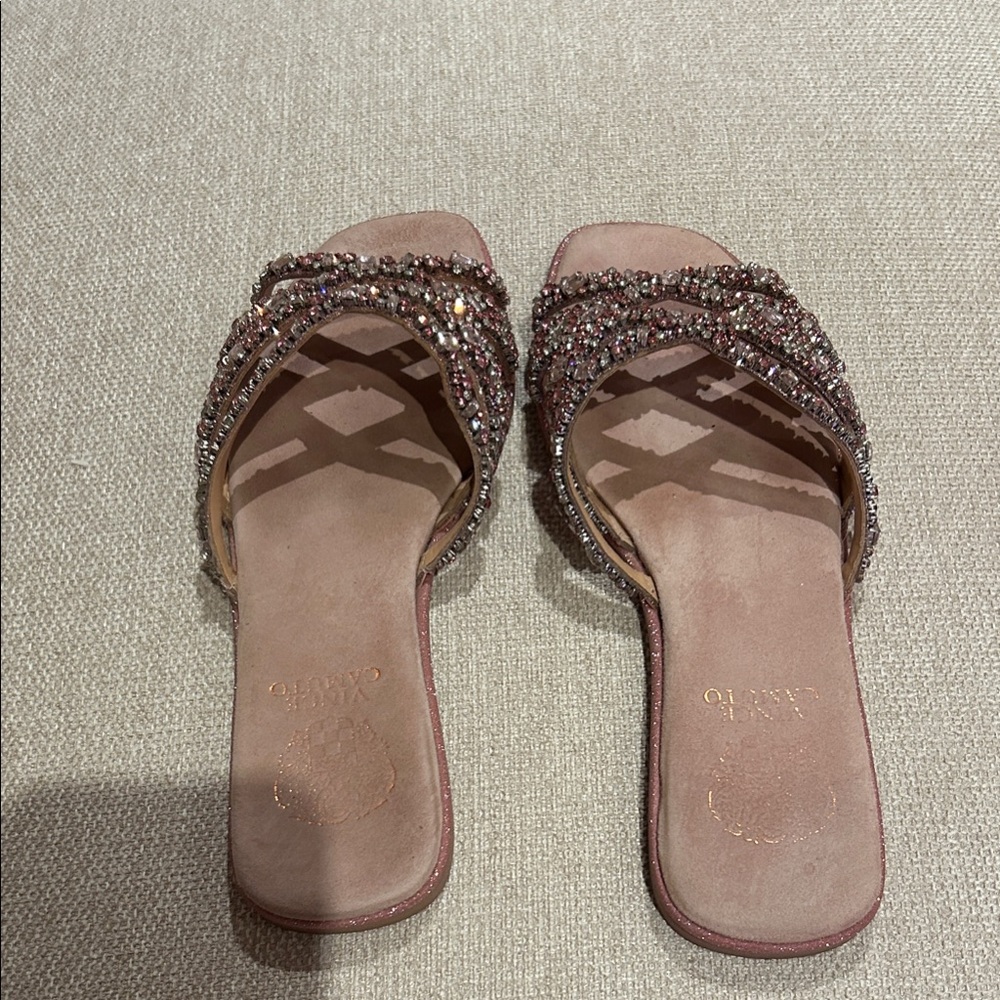 Vince Camuto Mauve Beaded Sandals